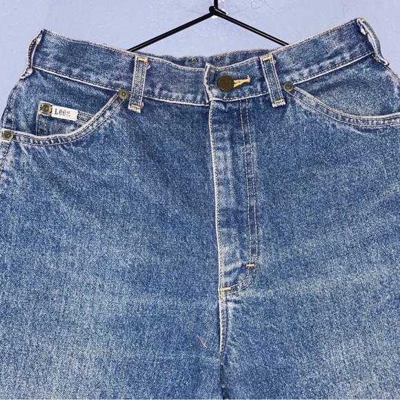 Lees 90s LONG CUTOFF JEAN SHORTS 11 Med/ 26" - Picture 4 of 7